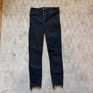 Abercrombie high rise skinny ankle black jeans